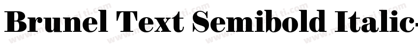 Brunel Text Semibold Italic字体转换